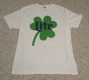 Miller Lite Men's Large Shamrock Short Sleeved T Shirt St Patrick's Irish - Picture 1 of 4