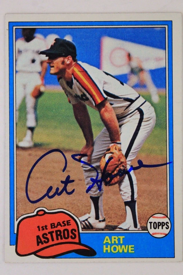 ART HOWE Houston Astros Wyoming Autograph 1981 TOPPS #129 Signed Card 16E - Image 1 of 2