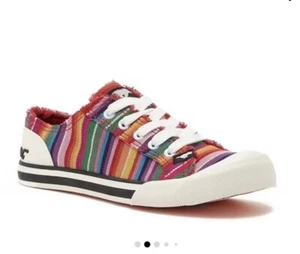WOMEN'S ROCKET DOG JAZZIN SNEAKERS Size 11 Colorful Stripe NEW - Picture 1 of 10