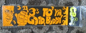 Vintage 1970's CB RADIO Truck Driver Bumper Sticker 3's To Ya Good Buddy - Picture 1 of 3