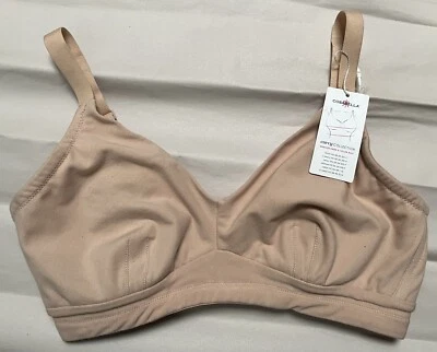 NUEVO CON ETIQUETAS SUJETADOR COSABELLA SUAVE ALGODÓN CURVY DORMIR NUDE SFTCO1304 PEQUEÑO Foto 1 de 2