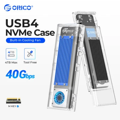 ORICO M2 NVMe SATA SSD Gehäuse USB C/Type C 40Gbps/10Gbps M/B+M-Key USB 3.1 Gen2 - Bild 1 von 4