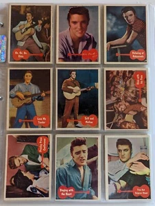 1956 Topps Bubbles Elvis Presley Complete Set 66 Trading Cards in Sheets w/Album - Picture 1 of 10