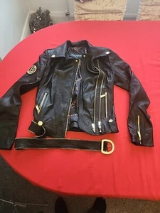 balmain leather jacket women - Picture 1 of 6