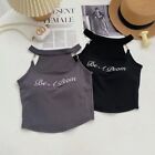 with Pad Short Top Letter Embroidery Sleeveless Tank Tops New Crop Top