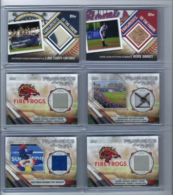 2015 & 2017 Topps Pro Debut Baseball Lot (6) Fragments of the Farm Relics - Image 1 of 2