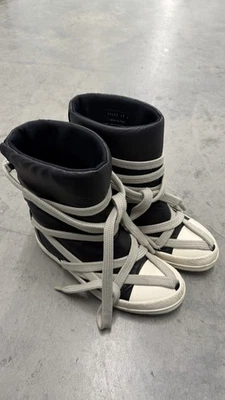 Rick Owens Black Jumbo Puffer Megalaced Sneakers Men's - Image 1 of 4