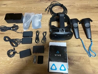 HTC Vive VR Headset Kit System Virtual Reality Complete Set Operation Checked JP - Image 1 of 4