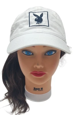 Genuine Playboy Hat Cap White Black Adjustable Adult - Image 1 of 3