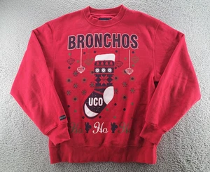 Denver Broncos Sweater Mens Medium Red Football Ugly Christmas Adult Jansport - Picture 1 of 11