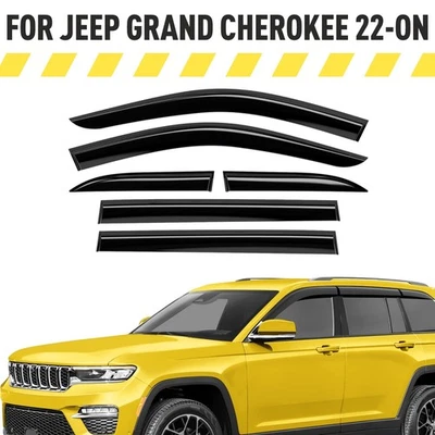 Protectores de lluvia viseras de ventilación para Jeep Grand Cherokee 2022-2025 Foto 1 de 4