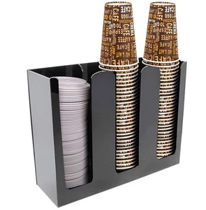 Einweg Pappbecher Spender, Acryl Kaffeetasse und Deckel Aufbewahrung Organizer... - Bild 1 von 8