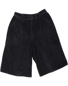 VINTAGE Womens Corduroy Shorts IT 42 Medium W28 Navy Blue Cotton NN05 - Picture 1 of 4