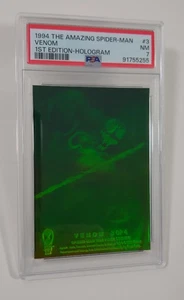 1994 Fleer Amazing Spider-Man 1st Edition Venom Hologram 3 Of 4 PSA 7 NM - Picture 1 of 6