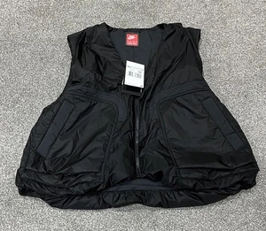 Men’s Nike Tech Woven Lightweight Vest Gilet - Loose Fit - Black - XS - Picture 1 of 15