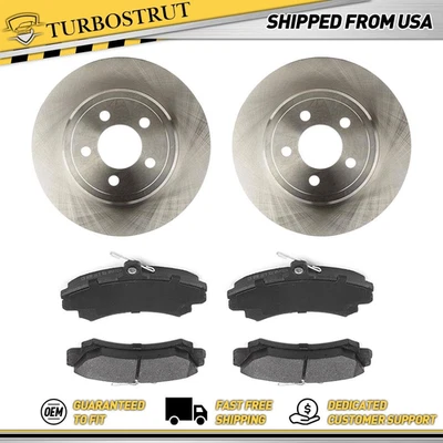 Kit de pastillas de freno rotores de freno delanteros OE para 2003 2004 Mitsubishi Space Star 1,8 L Foto 1 de 4