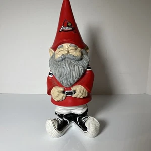 Louisville Cardinals Sports Fan Gnome - (11”) - Happy Old Man Garden Gnome - Picture 1 of 7