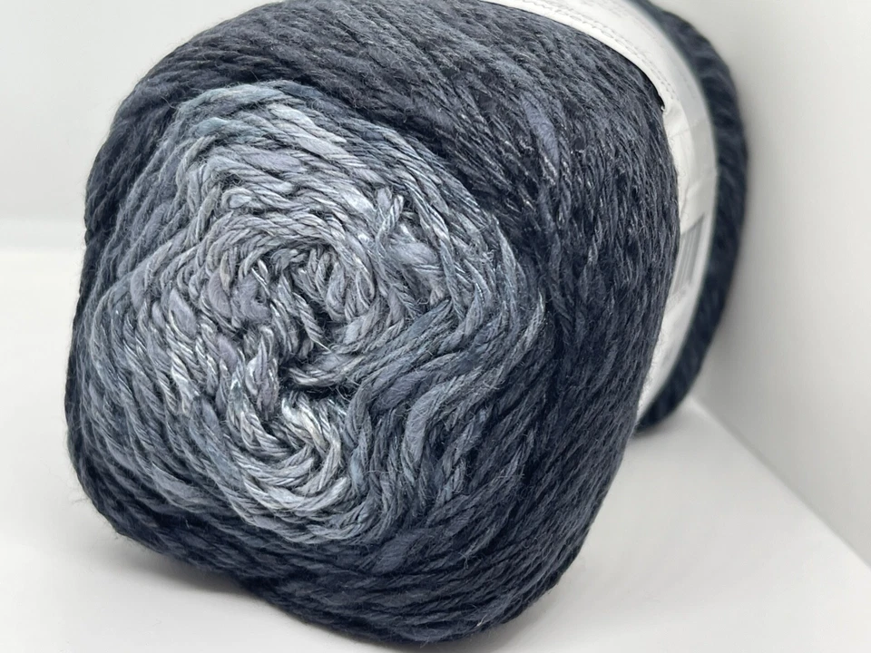 Hilo Berroco Isola 8941 Panare - Negro Gris Algodón Lino Viscosa DK 100gr 284yds Foto 1 de 4