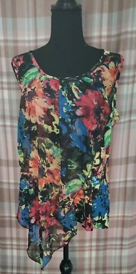 Женская блузка абстрактный цветочный цветочный размер большой - Изображение 1 из 2