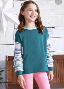 Matilda Jane Size 10 Wild About Life Sweatshirt Wonderment Blue Holiday NWT - Picture 1 of 4