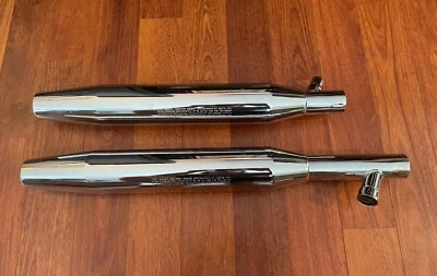 Silenciadores de tubo de escape cromados Harley Davidson Softail 2000-2006 OEM Foto 1 de 4
