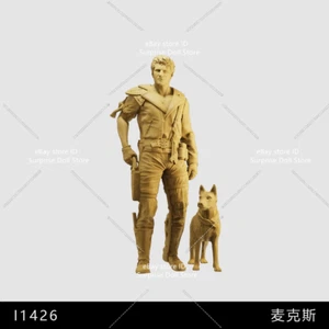 1/64 1/43 1/35 Miniaturas Figuras Hombre Fuerte Perro Escena Muñeca Para Coches Vehículos - Imagen 1 de 5