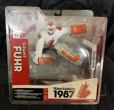 Camiseta branca McFarlane 2005 Sportspicks Team Canada 1987 Grant Fuhr nova na caixa - Imagem 1 de 2