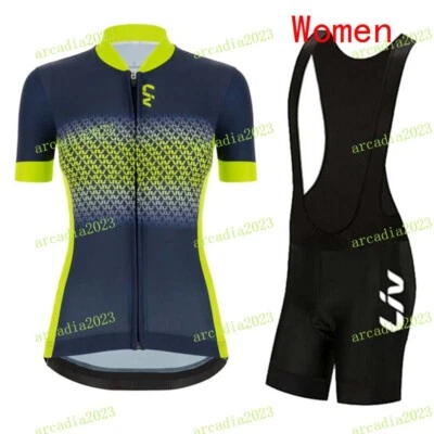 2023 Trajes de Ciclismo Mujeres Bicicleta Jersey Culotte Conjunto Verano MTB Bicicleta Uniforme Foto 1 de 4