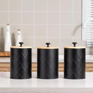 3x Kitchen Canister Set Pantry Jars Container for Cereal Cookie Coffee Beans - Picture 1 of 7