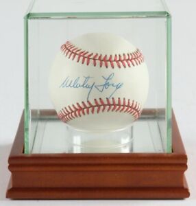 Whitey Ford Signed AL Baseball in Wood & Glass Display Case (PSA) NY Yankees Ace