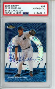 Mike Mussina 2005 Topps Finest Signed Auto Card PSA DNA