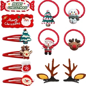 12 Stück Weihnachten Haarschmuck Set, Weihnachts Haarspangen Kinder Mädchen W... - Bild 1 von 9