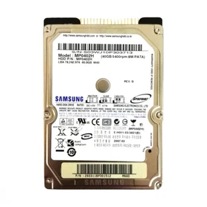 Disque dur disque dur pour ordinateur portable Samsung 40 Go MP0402H 5400 tr/min IDE PATA 2,5 POUCES - Photo 1/4