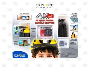 Explore One 4K Action Camera with WiFi Bundle (Explore Scientific) Red - NEW - Picture 1 of 24