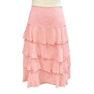 Rosa Seide Chiffon Rüschen Stufenrock 12 Ballett Fee weich Mädchen feminin Engel - Bild 1 von 7