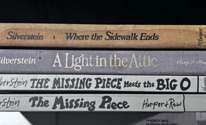 Shel Silverstein Lot of 4 Missing Piece Big O Sidewalk Ends Light In the Attic - Picture 1 of 6