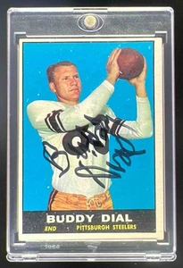 1961 Topps Football Buddy Dial #107 Pittsburgh Steelers PSA/DNA Authentic Auto - Picture 1 of 2