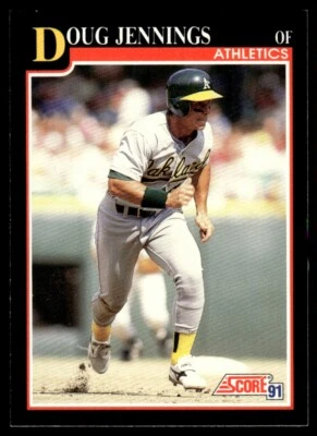 1991 Score #819 Doug Jennings Oakland Athletics - Image 1 of 2