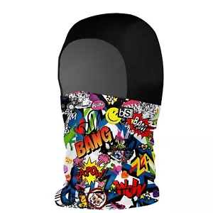 BlackStrap Kinder Treble Hood Sturmhaube Gesichtsmaske KAAAPOW Print Neu - Bild 1 von 1