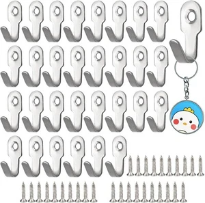 30 Stück Vintage Einzelhaken, 27 Mm Haken Zum Schrauben, Wandhaken Schwarz Edels - Bild 1 von 5