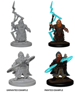 Miniaturas sin pintar Pathfinder Battles Deep Cuts: hechicero macho enano - Imagen 1 de 1