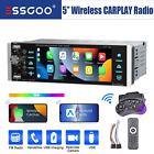5" Car Stereo Mp5 Player 1 Din Wireless Carplay Android Auto Touch Screen Radio