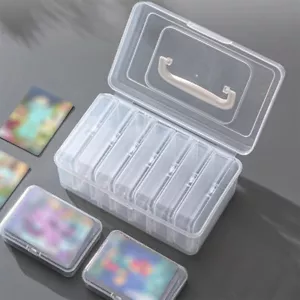 UK Clear Plastic Trading Cards Storage Box Baseball Cards Holder Protective Case - Picture 1 of 20