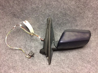 Espejo retrovisor lateral eléctrico izquierdo BMW 528i 1998-2000 sedán azul dañado OEM 31599 Foto 1 de 4