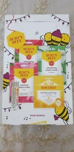 Burt's Bees Mask Bundle Gift Set With Lip Balm Lip Mask and Face Sheet Masks 5pc - Picture 1 of 2