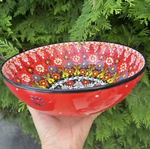 Ceramic Bowl Centerpiece Bowl Fruit Bowl Counter Top Bowl 10 Inch Table Decor - Picture 1 of 4