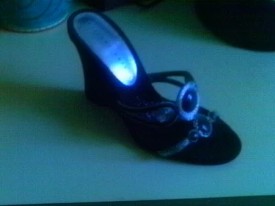 MARTINEZ VALERO NEGRO PLATA JOYA CUÑA TOBOGANES MULA SEXY 6,5 M  Foto 1 de 3