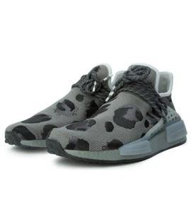 Adidas NMD Human Race x Pharrell Mens 11 Animal Cheetah Print Grey ID1531 New - Picture 1 of 8