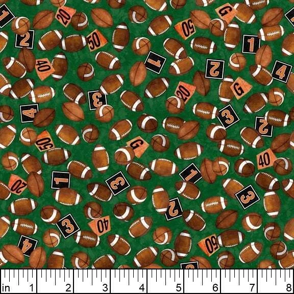 Football Novelteenie 44" fabric by Quilting Treasures, 27986-F, cotton - Image 1 of 1
