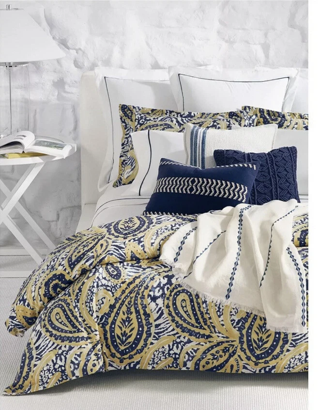 Funda nórdica Ralph Lauren Parrot Cay Rhylee azul amarillo F/Queen. ¡Nuevo! Foto 1 de 4